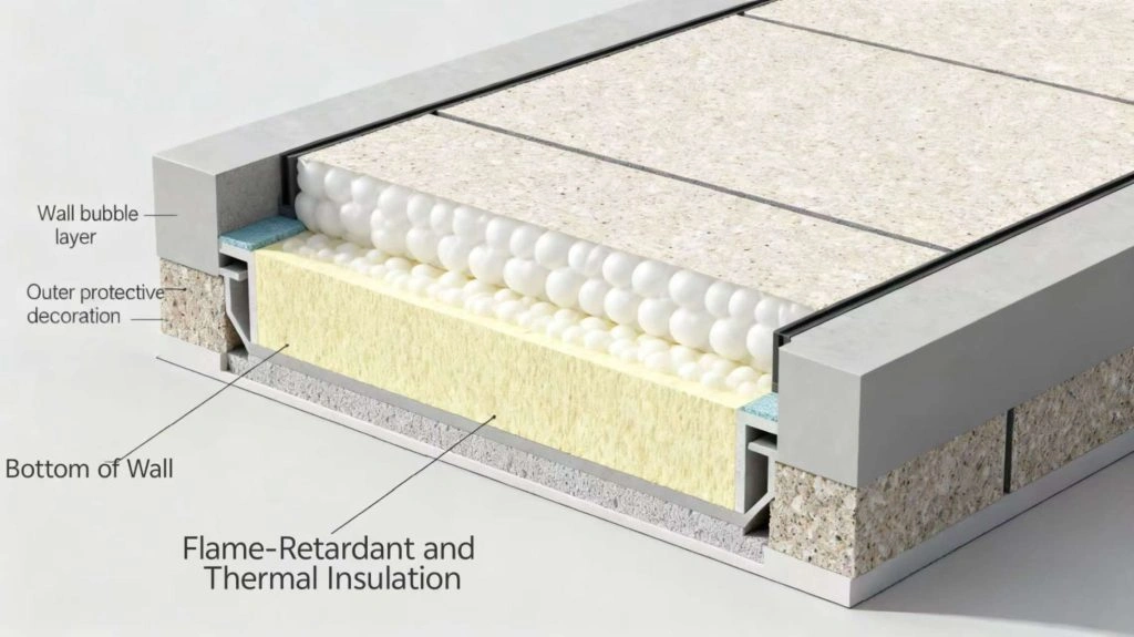 FB Flame-Retardant Grade EPS in Building Wall Section