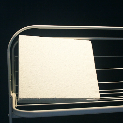 Material S Graphite-Grade Fire-Retardant EPS Plate Showcased on a Rack