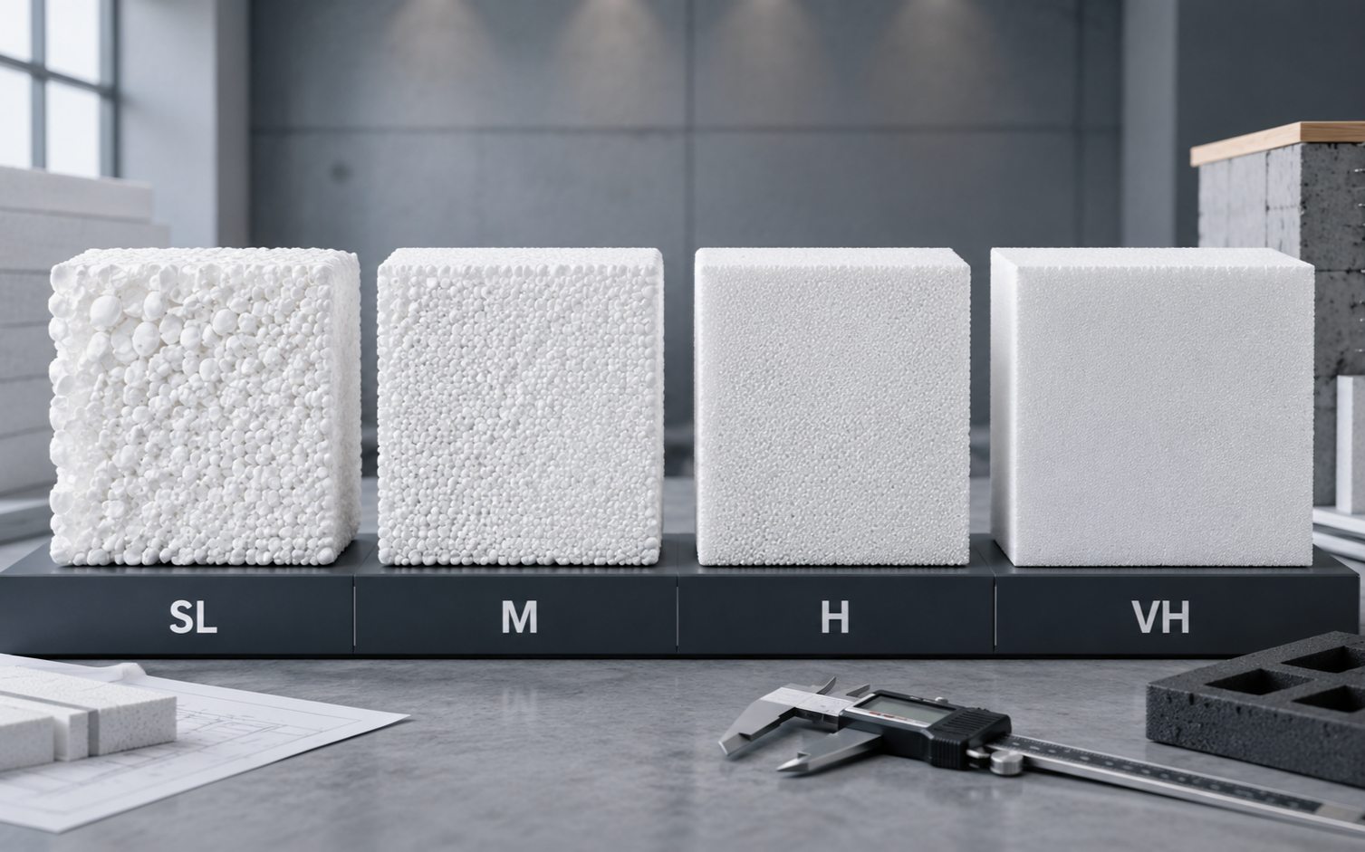 EPS Foam Density Guide 2026: SL, M, H, VH Grades Compared