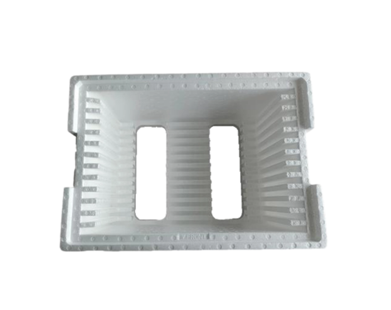 extrusion customized REPS molded tray for OC-TV panel packaging consistency