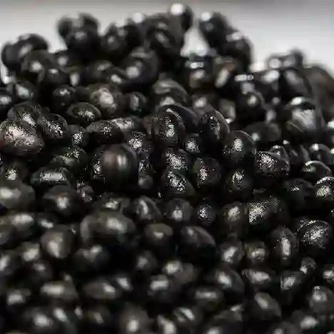 Black expanded polystyrene pellets used as recycling feedstock